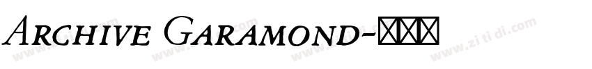 Archive Garamond字体转换